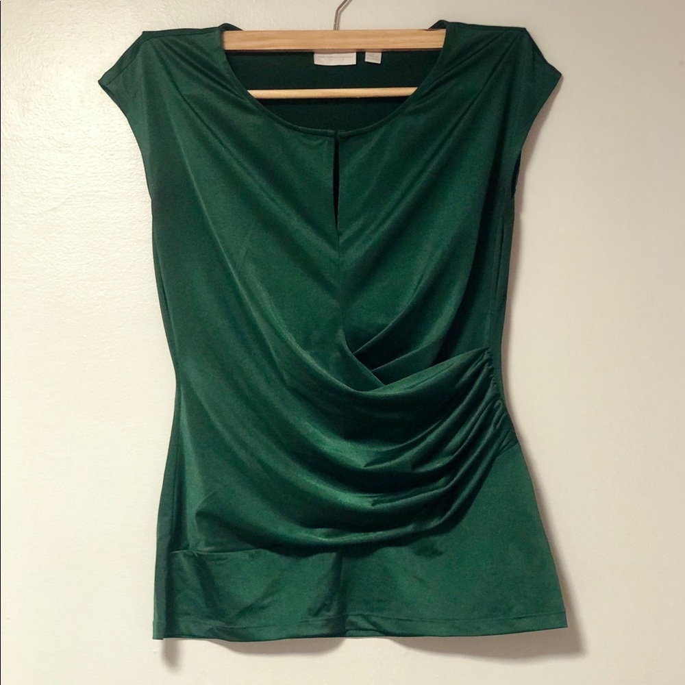 New York & Company Emerald Ruched Top